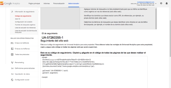 codigo de analytics
